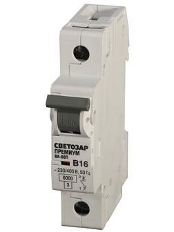 СВЕТОЗАР 1-полюсный, 40 A, ″B″ откл. сп. 6 кА, 230/400 В, автоматический выключатель (SV-49011-40-B)