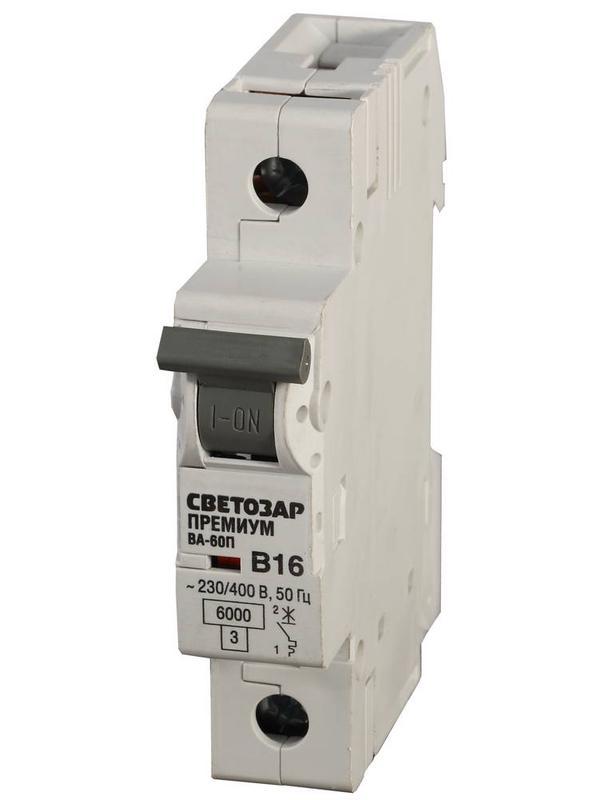 СВЕТОЗАР 1-полюсный, 40 A, ″B″ откл. сп. 6 кА, 230/400 В, автоматический выключатель (SV-49011-40-B)