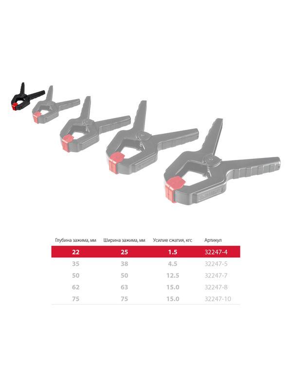 ЗУБР МЗ-40, 38 х 38 мм, пружинный зажим (32247-4)
