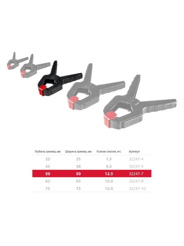 ЗУБР МЗ-70, 65 х 75 мм, пружинный зажим (32247-7)