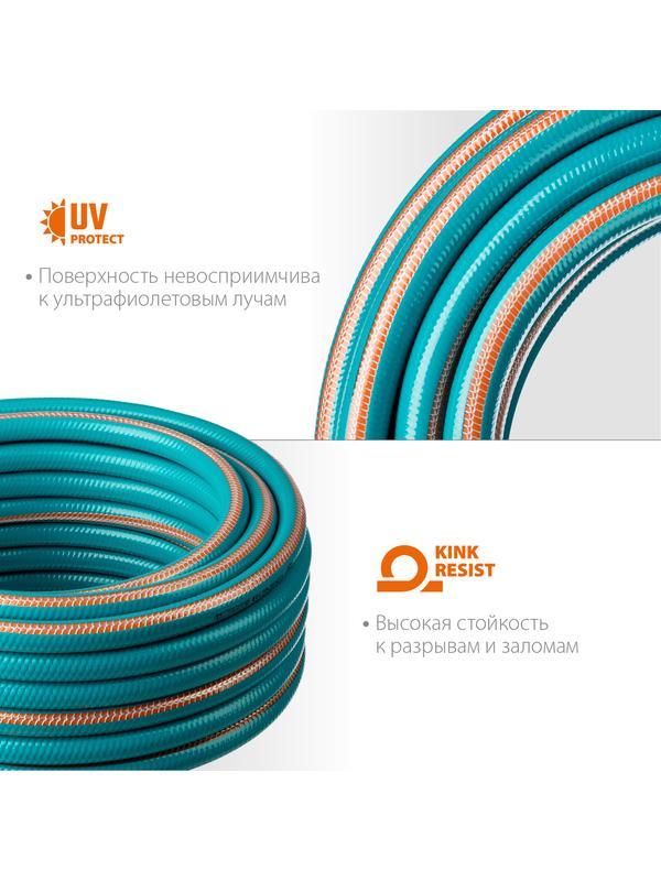 GRINDA EXPERT 5, 1″ 25 м, 25 атм, пятислойный, текстильное армирование, поливочный шланг, PROLine (429007-1-25)