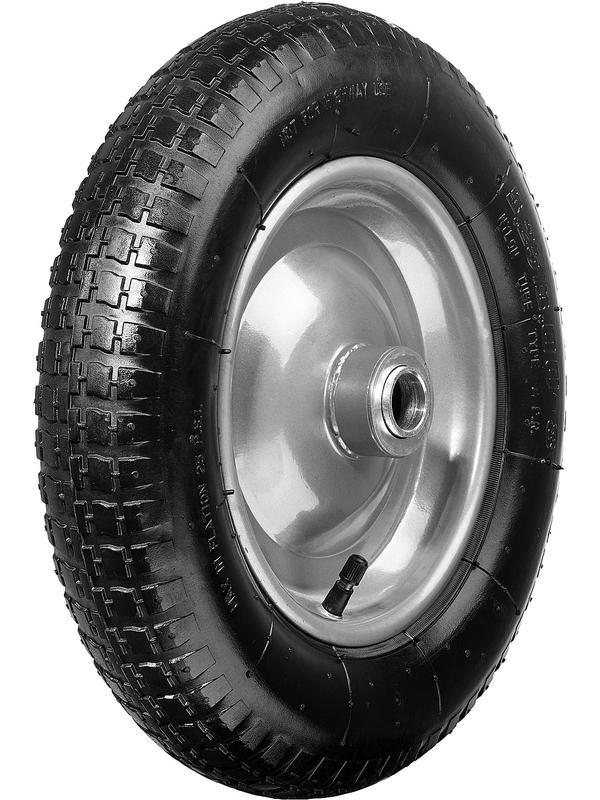 СИБИН СК-3, 3.25″ х 360 мм, для тачек (арт. 39905, 39909), стальной диск, пневматическое колесо (39910-3)