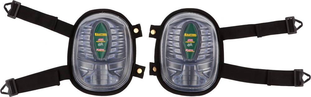 KRAFTOOL с гелевым наполнителем, защитные наколенники с пластиковой накладкой (11510)