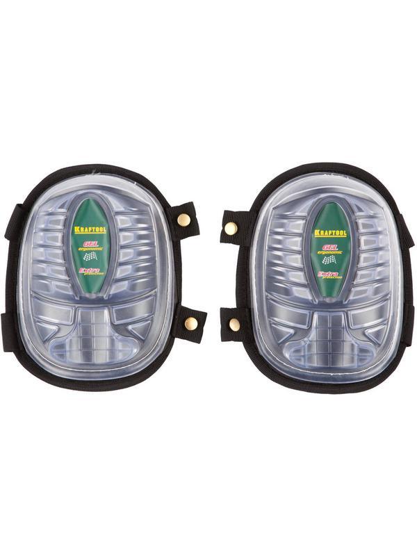 KRAFTOOL с гелевым наполнителем, защитные наколенники с пластиковой накладкой (11510)