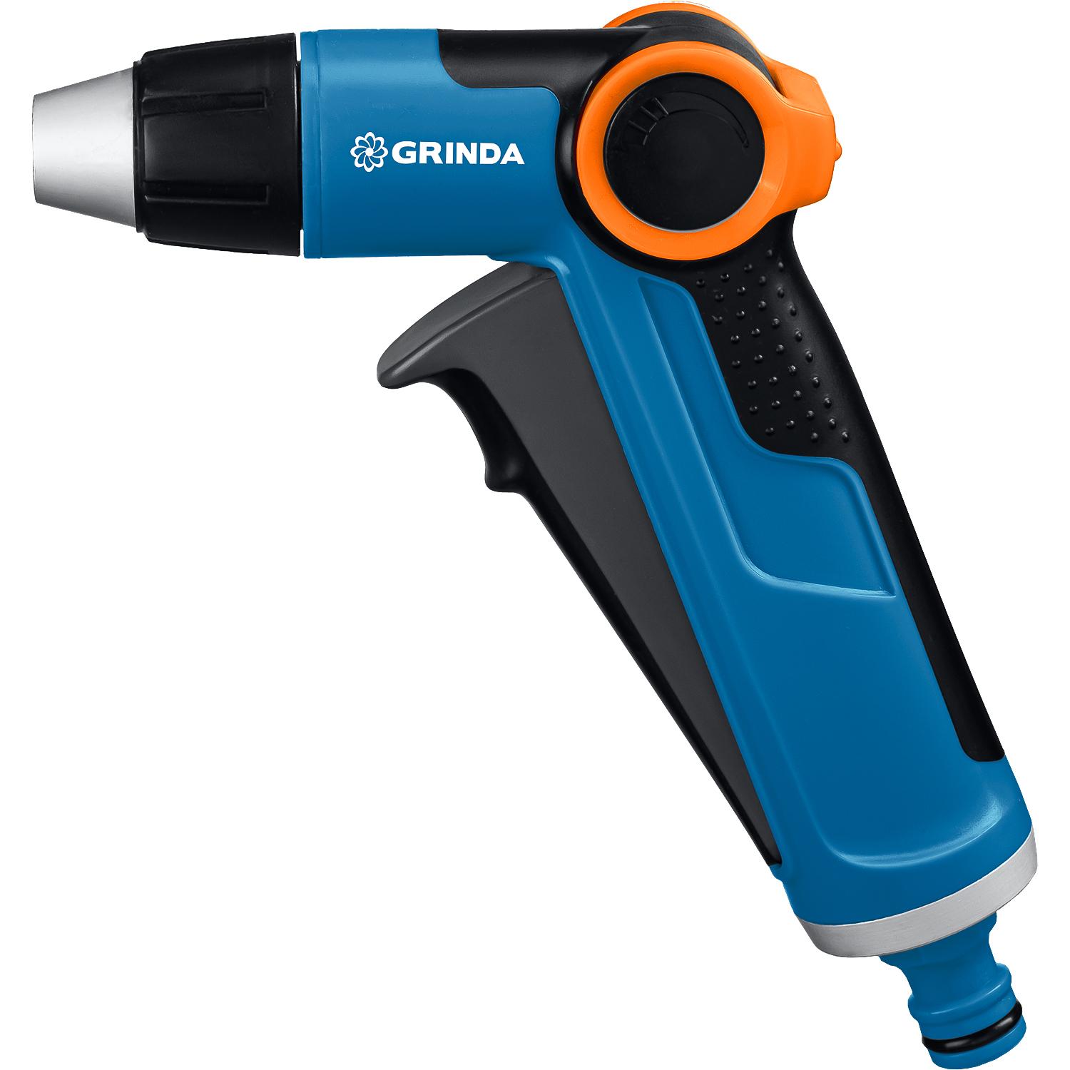 Поливочный пистолет GRINDA X-R 8-427113, с регулятором напора, плавная регулировка, курок спереди, двухкомпонентный