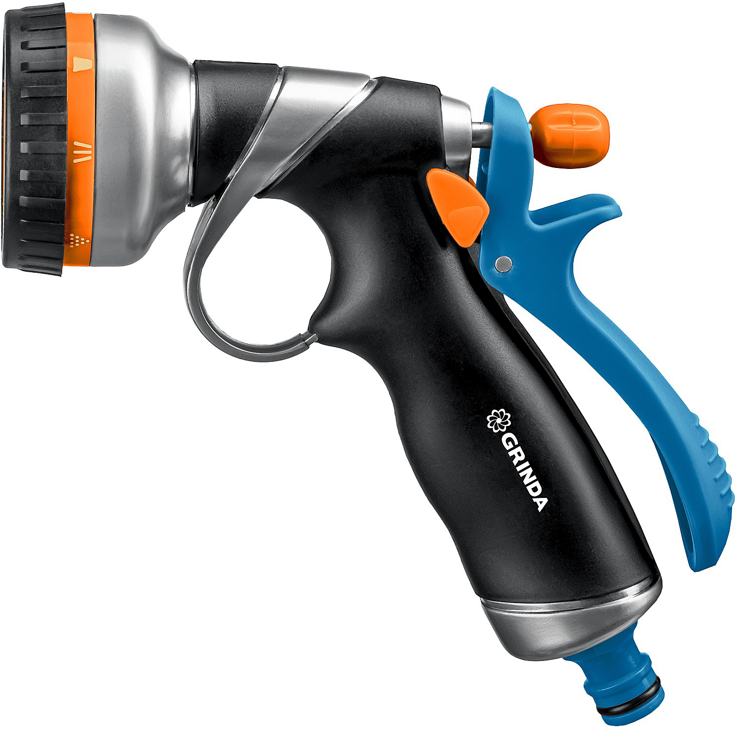 Поливочный пистолет GRINDA RM-8 8-427143, 8 режимов, курок сзади, металлический