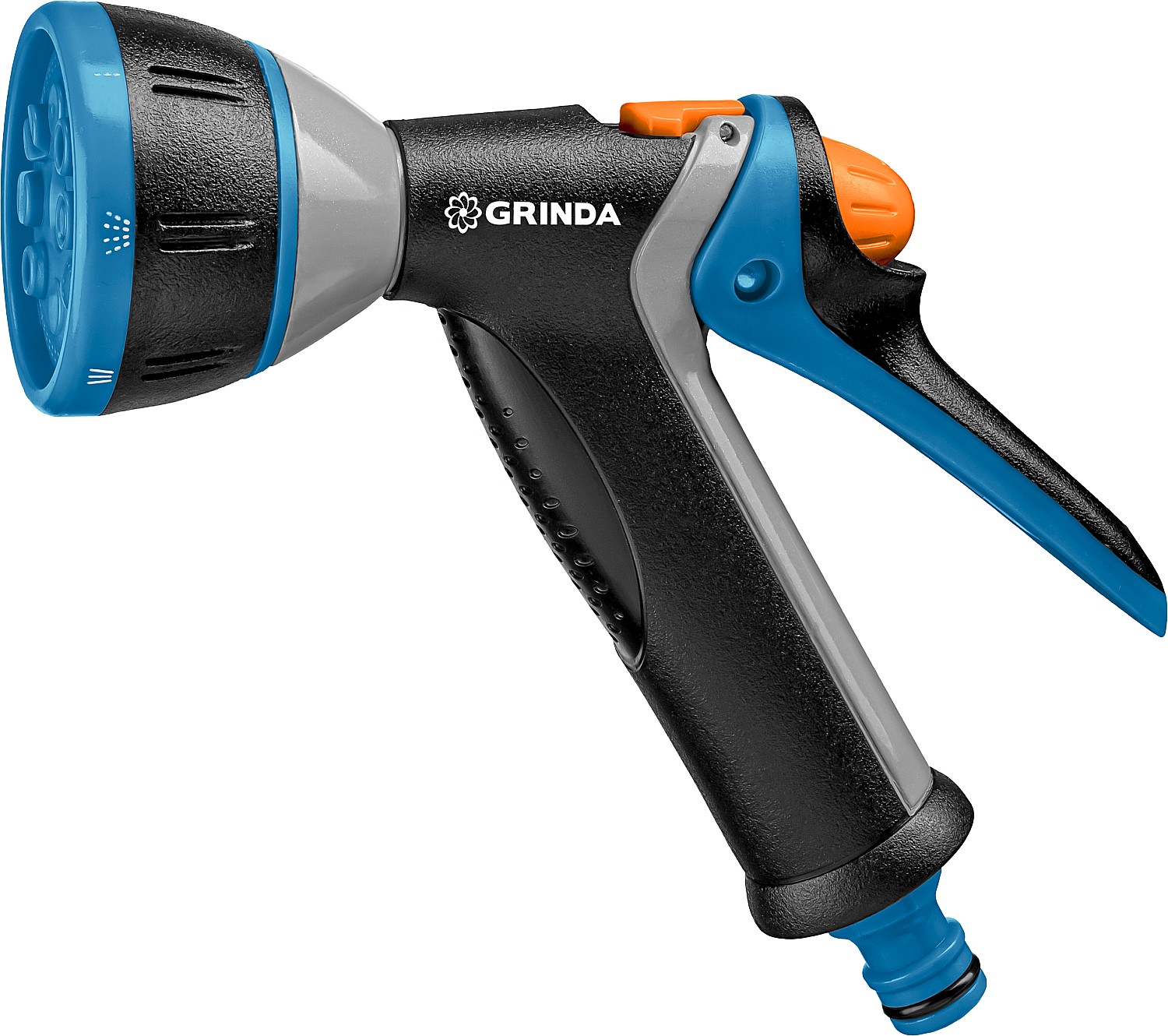 Поливочный пистолет GRINDA BM-8 8-427339, 8 режимов, курок сзади, металлический с TPR