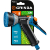 Поливочный пистолет GRINDA BM-8 8-427339, 8 режимов, курок сзади, металлический с TPR
