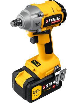 STEHER V1, 20 В, 300 Н·м, 1 АКБ (4 А·ч), бесщеточный гайковерт, кейс (CWB-300-1)