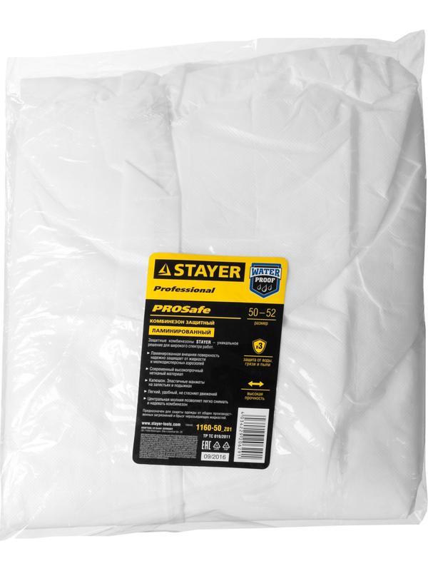 STAYER р. 50-52, защитный комбинезон из ламинированного спанбонда, Professional (1160-50)