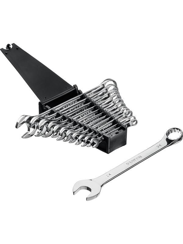 STAYER HERCULES, 12 шт, 8 - 24 мм, набор комбинированных гаечных ключей, Professional (27085-H12)