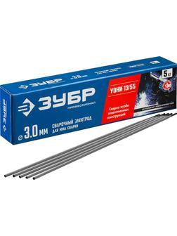 ЗУБР Д 3.0 х 350 мм, 5 кг в коробке, УОНИ 13/55 с основным покрытием, электрод сварочный, Профессионал (40025-3.0)