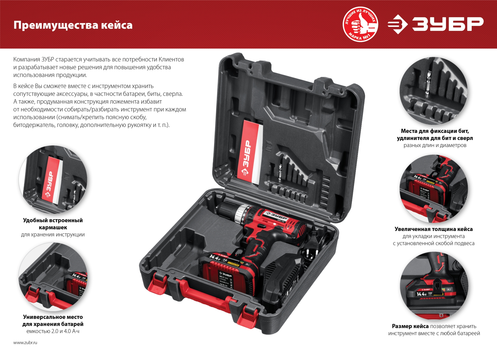 Дрель-шуруповерт ЗУБР С1 ДШЛ-145-22, 14.4 В, 35 Н·м, 2 АКБ (2 А·ч), кейс