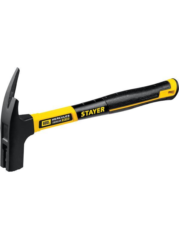 STAYER Hercules, 600 г, молоток кровельщика с фиберглассовой рукояткой, Professional (20201_z01)