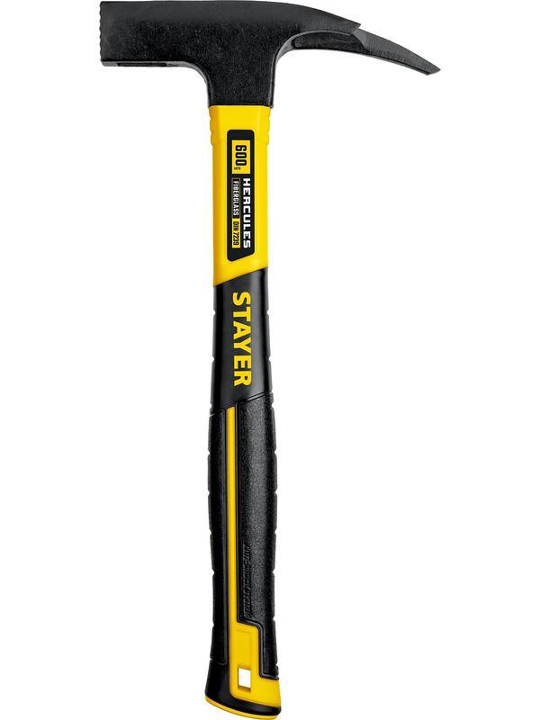 STAYER Hercules, 600 г, молоток кровельщика с фиберглассовой рукояткой, Professional (20201_z01)