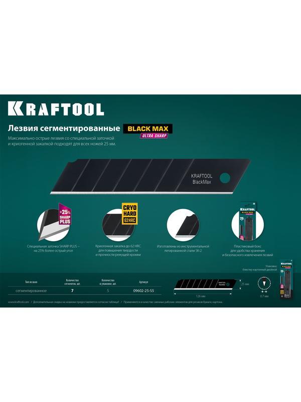 KRAFTOOL 25 мм, 5 шт, сегментированные лезвия (09602-25-S5)