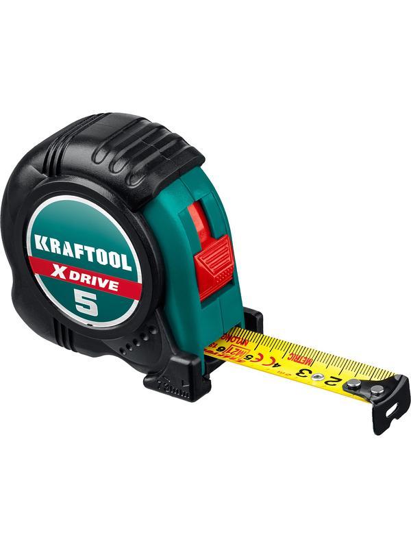 KRAFTOOL X-Drive, 5 м х 19 мм, рулетка (34122-05-19)