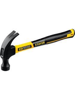 STAYER Fiberglass, 680 г, с фиберглассовой рукояткой, столярный молоток-гвоздодёр, Professional (2026_z02)