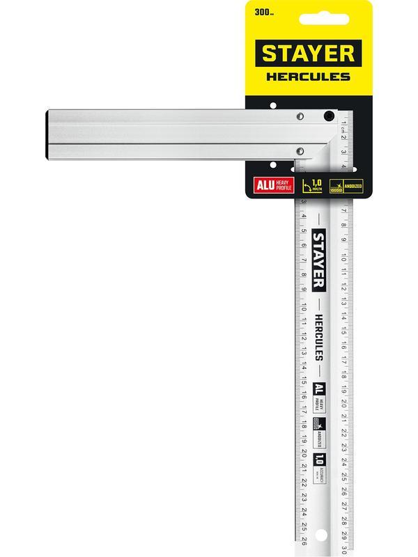 STAYER 300 мм, жесткий столярный угольник, Professional (3432-30)