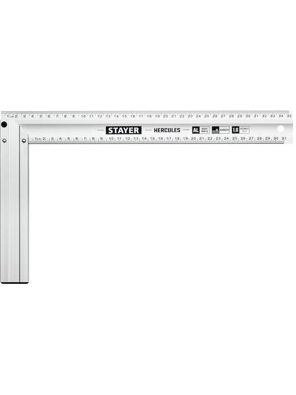 STAYER 350 мм, жесткий столярный угольник, Professional (3432-35)