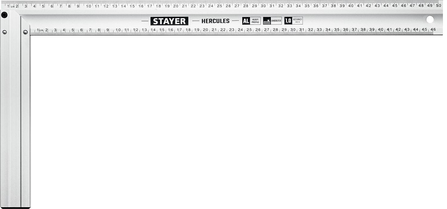 STAYER 500 мм, жесткий столярный угольник, Professional (3432-50)