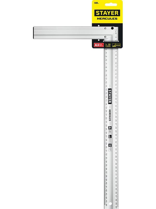 STAYER 500 мм, жесткий столярный угольник, Professional (3432-50)