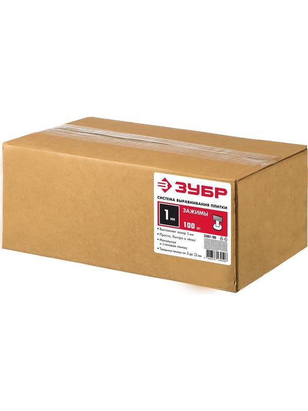 ЗУБР СВП, 1.0 мм, зажим 500 шт, система выравнивания плитки (33861-500)