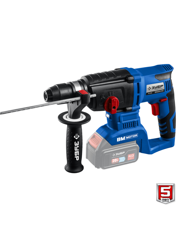 Перфоратор бесщеточный ЗУБР Т7 PB-260 без АКБ  / 20 В. 26 мм.