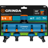 Четырехканальный поливочный распределитель с внутренней резьбой GRINDA TS-3 8-426313 / 3/4″ - 1″
