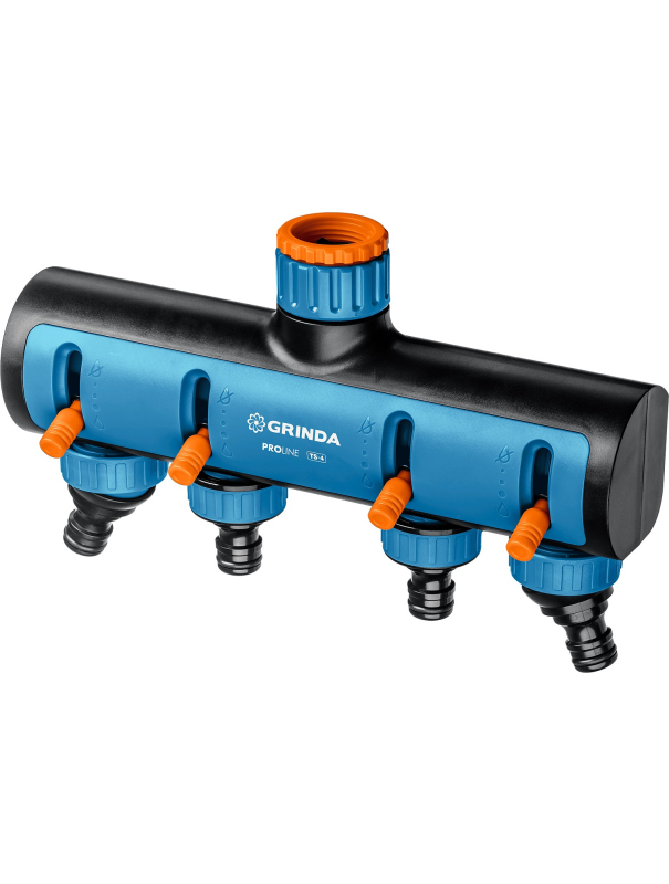 Четырехканальный поливочный распределитель с внутренней резьбой GRINDA TS-3 8-426313 / 3/4″ - 1″