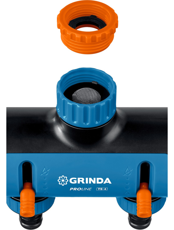 Четырехканальный поливочный распределитель с внутренней резьбой GRINDA TS-3 8-426313 / 3/4″ - 1″