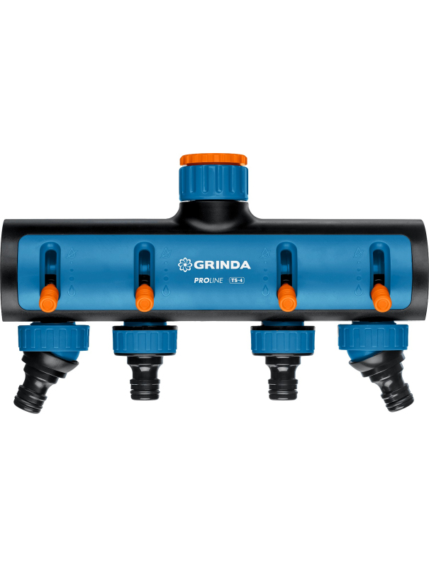 Четырехканальный поливочный распределитель с внутренней резьбой GRINDA TS-3 8-426313 / 3/4″ - 1″