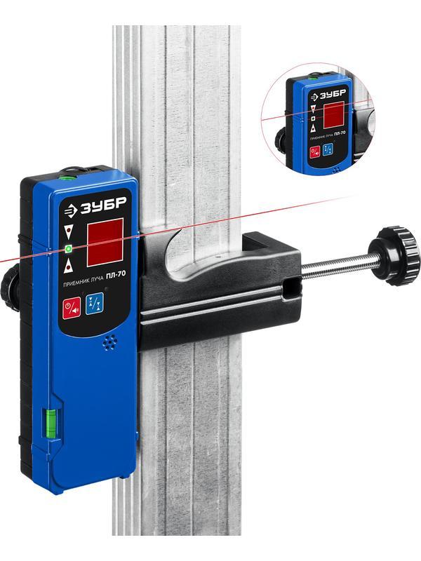 ЗУБР ПЛ-70, приемник для линейного нивелира (34949)