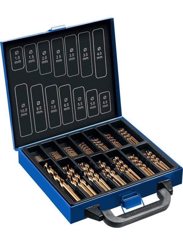 ЗУБР Кобальт, 99 шт, (1-10 мм), сталь Р6М5К5, класс А, мет.бокс, набор сверл по металлу, Профессионал (29626-H99)
