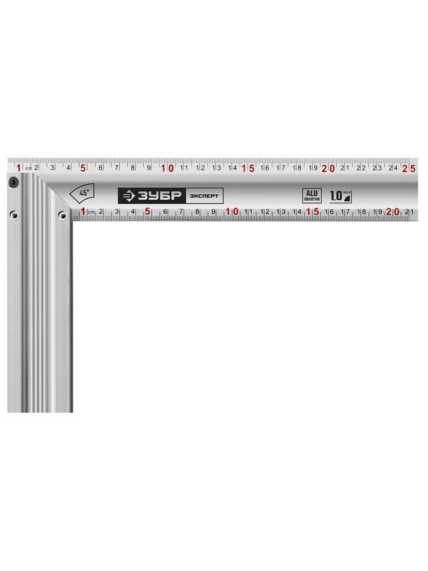 ЗУБР 250 мм, жесткий столярный угольник, Профессионал (34392-25)