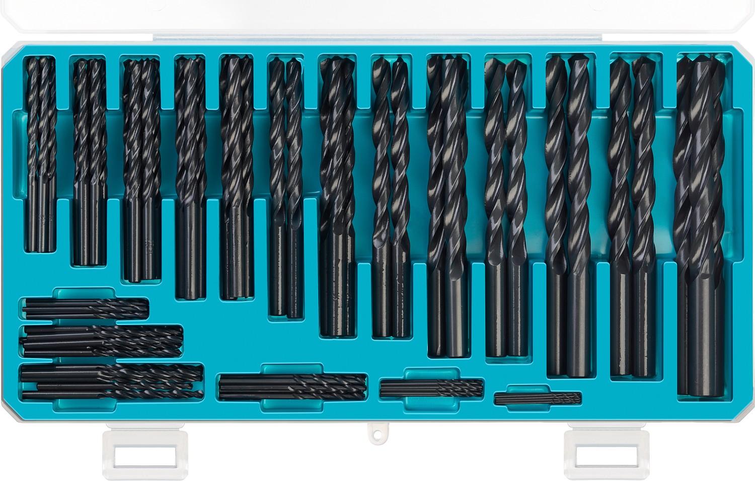 СИБИН 100 шт, (1-10 мм), быстрорежущая сталь, класс В, пласт.бокс, набор сверл по металлу (29610-H100)