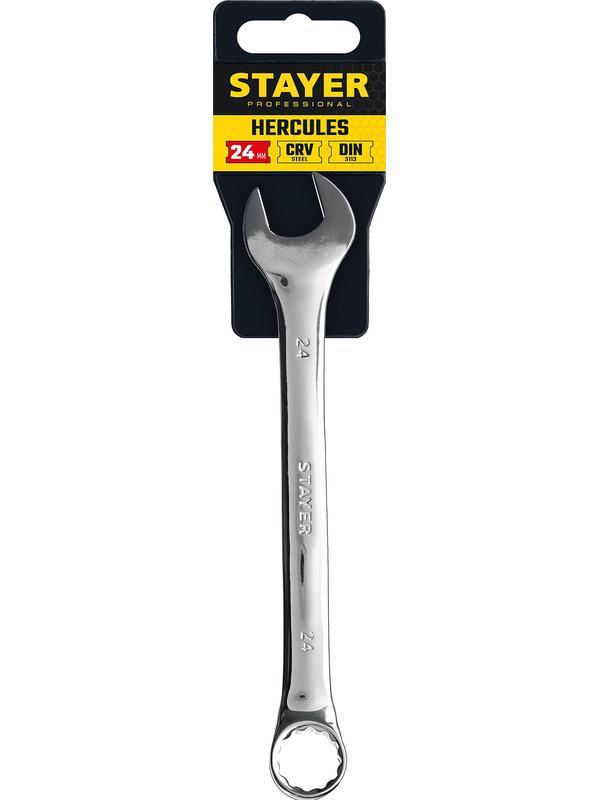 STAYER HERCULES, 24 мм, комбинированный гаечный ключ, Professional (27081-24)