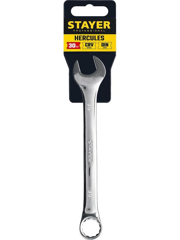 STAYER HERCULES, 30 мм, комбинированный гаечный ключ, Professional (27081-30)