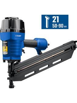 ЗУБР П21-90, пневматический нейлер для реечных гвоздей ЗУБР SN21 (50-90 мм), Профессионал (31931)