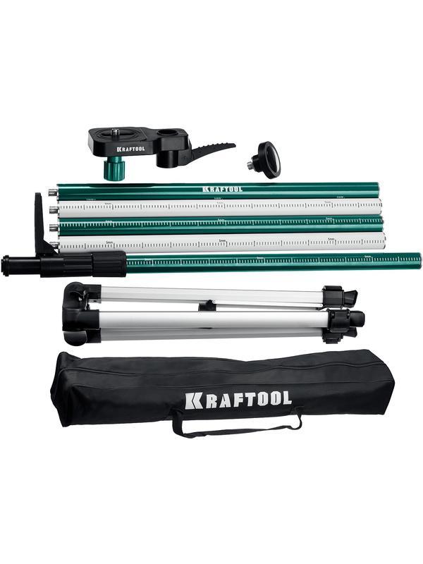 KRAFTOOL SP 36, элевационная распорная наборная штанга-штатив с треногой (34723)