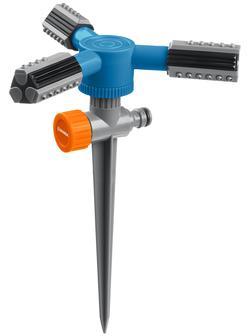 GRINDA RR-P, 75 м, 2 полив, 3 сопла, на пике, ударопрочный пластик, круговой распылитель, PROLine (40341)