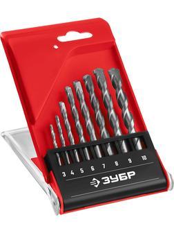 ЗУБР 8 шт: d 3-4-5-6-7-8-9-10 мм, набор сверл по бетону (2922-H8)