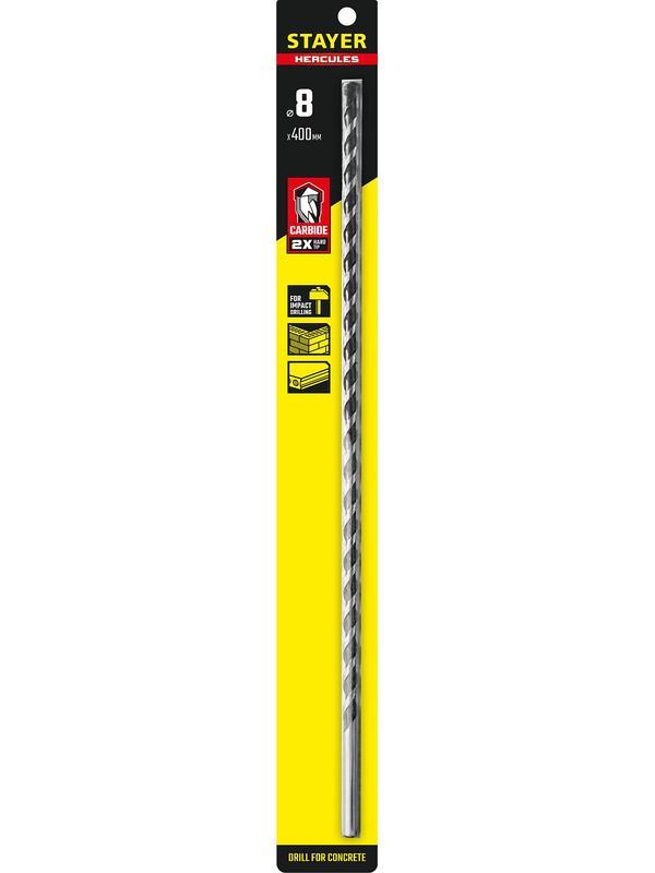 STAYER Hercules, 8 x 400 мм, cверло по бетону, Professional (2915-400-08)