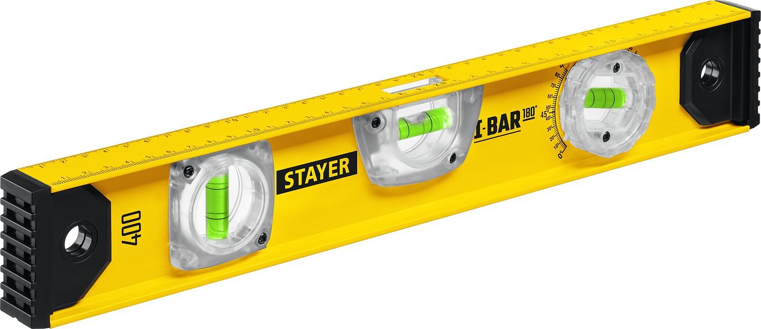 STAYER I-Bar 180˚, 400 мм, двутавровый, уровень с поворотным глазком (3470-040)