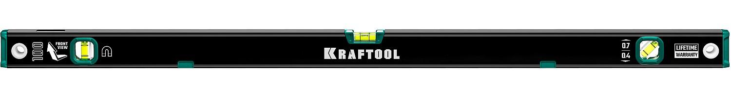 KRAFTOOL 1000 мм, усиленный профиль, с зеркальным глазком, магнитный уровень (34785-100)