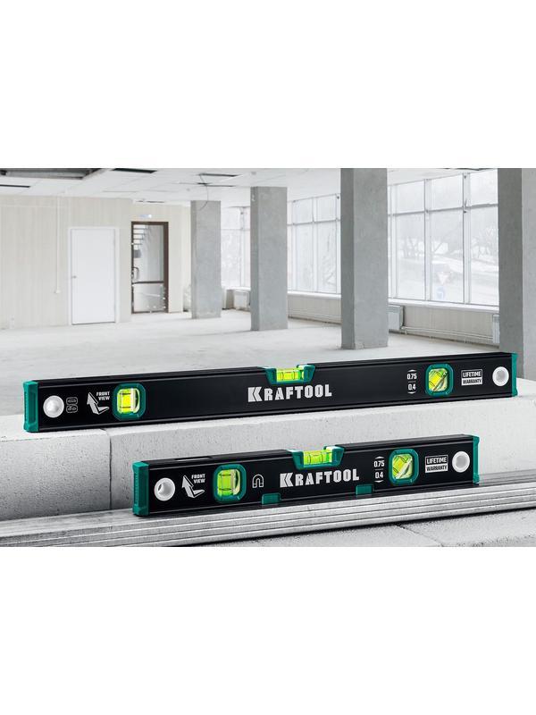KRAFTOOL 1200 мм, усиленный профиль, с зеркальным глазком, магнитный уровень (34785-120)