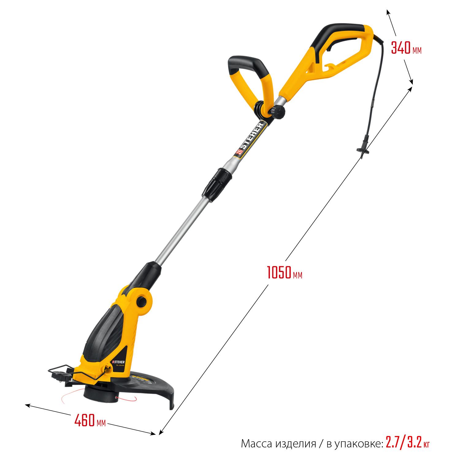 STEHER 600 Вт, ш/с 33 см, сетевой триммер (TEL-33-610)