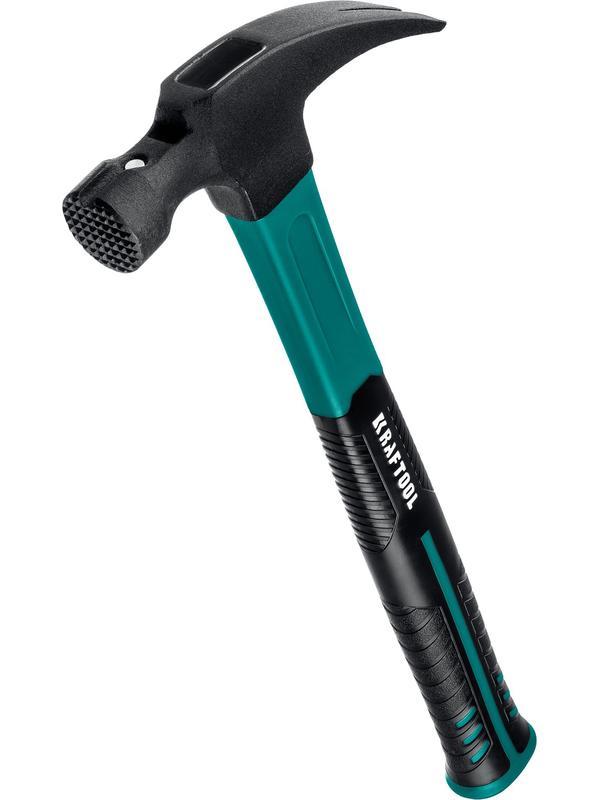 KRAFTOOL Fiberglass, 560 г, столярный молоток-гвоздодёр (20265-56)