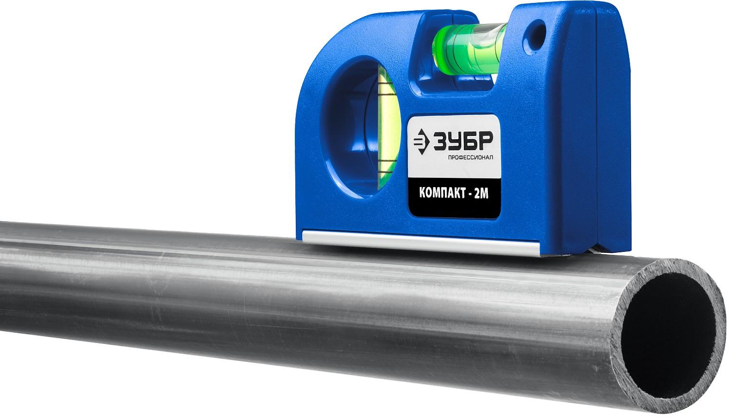 Уровень магнитный компактный ЗУБР КОМПАКТ - 2М 34551 / 85 мм.
