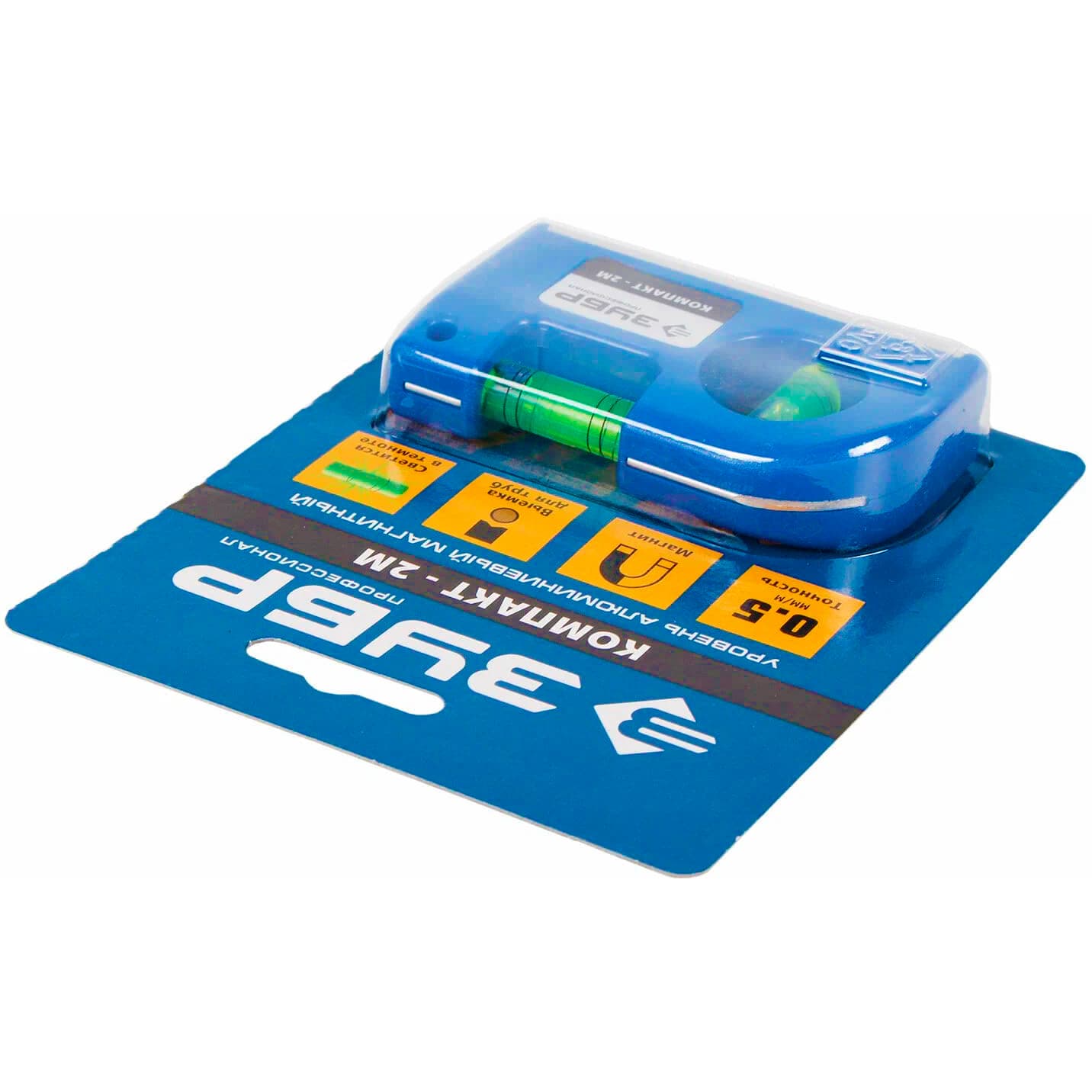 Уровень магнитный компактный ЗУБР КОМПАКТ - 2М 34551 / 85 мм.